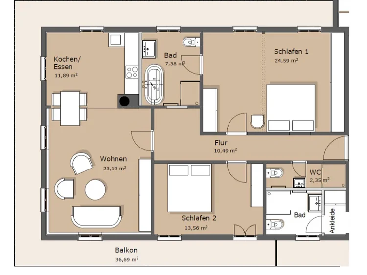 Alte reben Grundriss Ferienwohnung Alter Reben